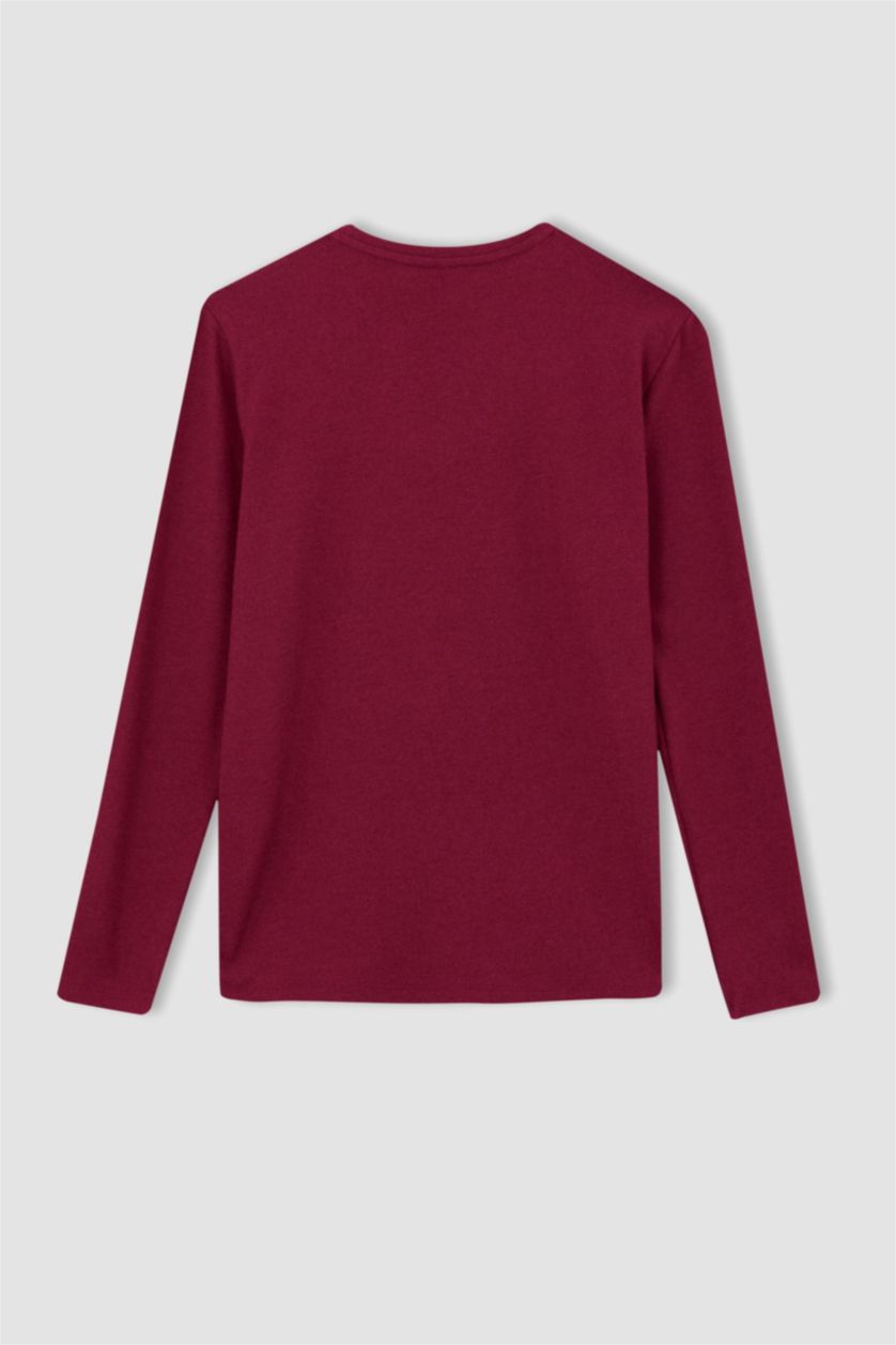 نساء بنفسجي Regular Fit Long Sleeve T-Shirt