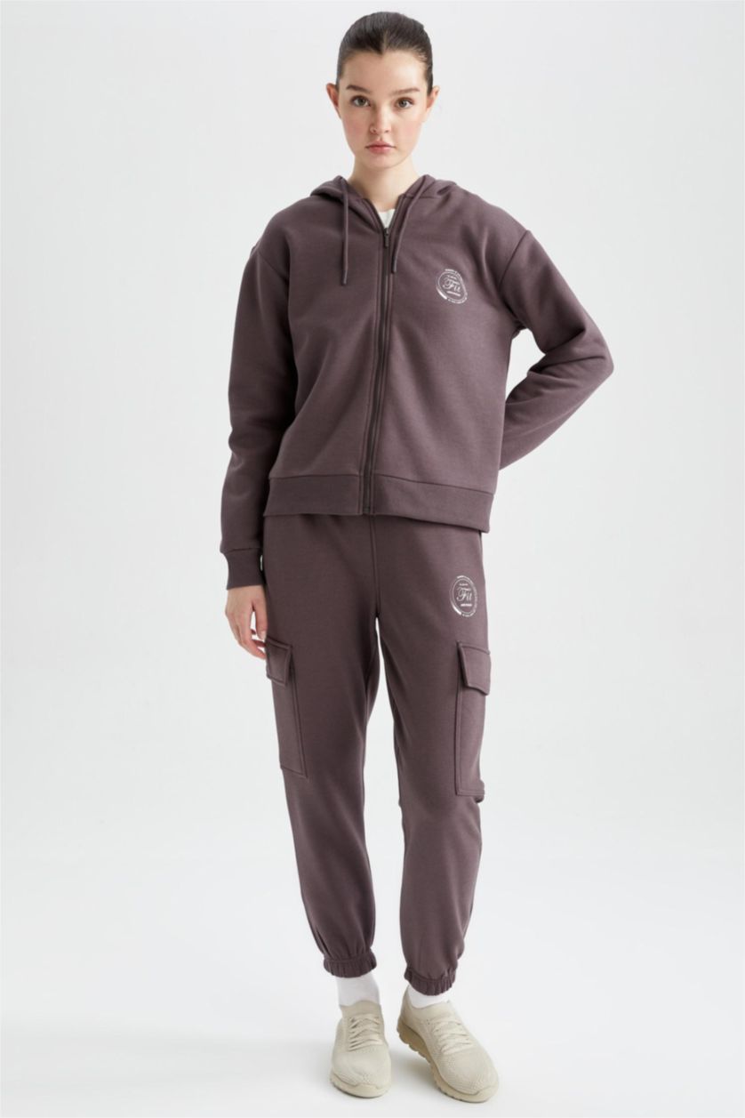 WOMAN Purple Defacto Fit Oversize Fit Sustainable Cardigan