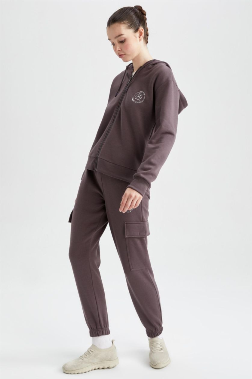 WOMAN Purple Defacto Fit Oversize Fit Sustainable Cardigan