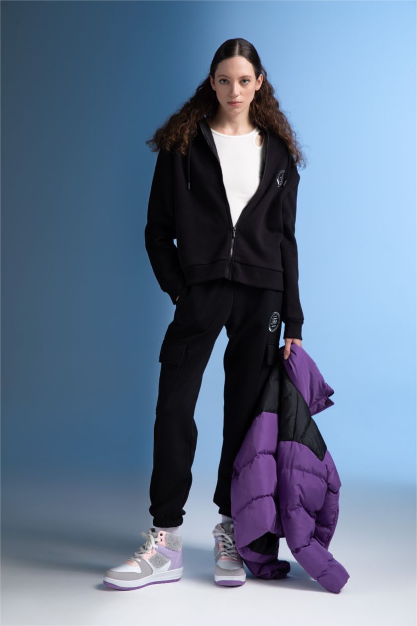 Kadın Siyah Standart Fıt Pantolon