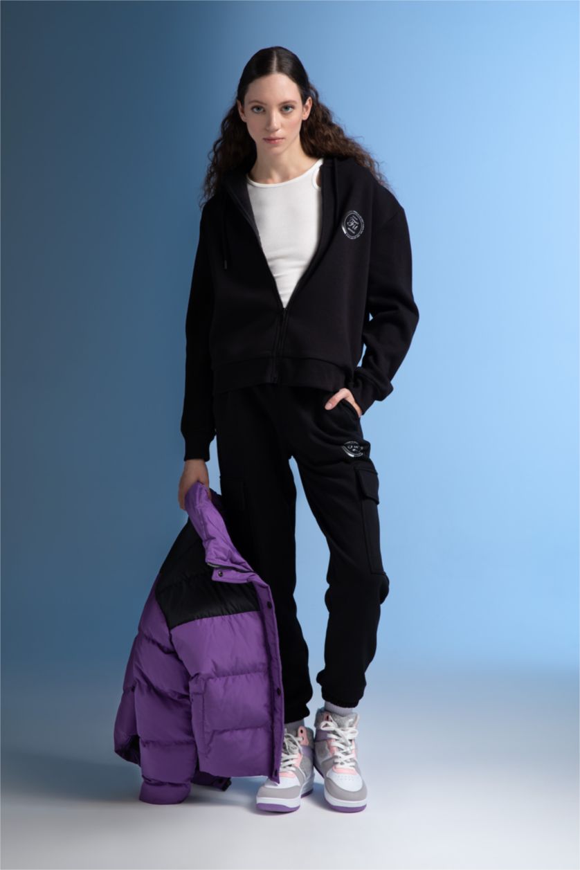 Kadın Siyah Standart Fıt Pantolon