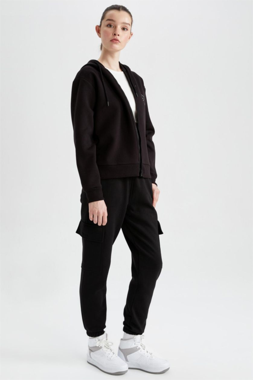 Kadın Siyah Standart Fıt Pantolon