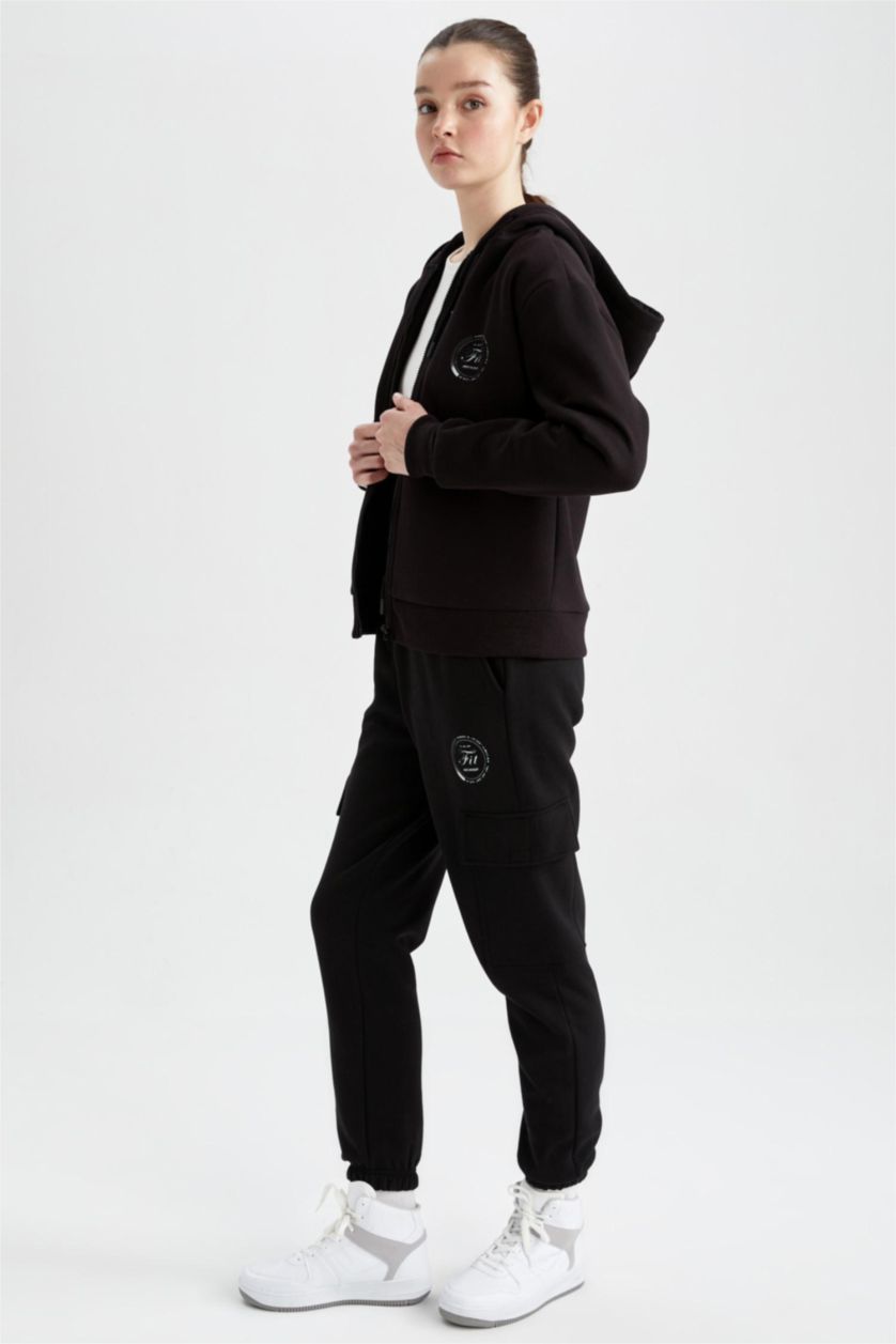 Kadın Siyah Standart Fıt Pantolon