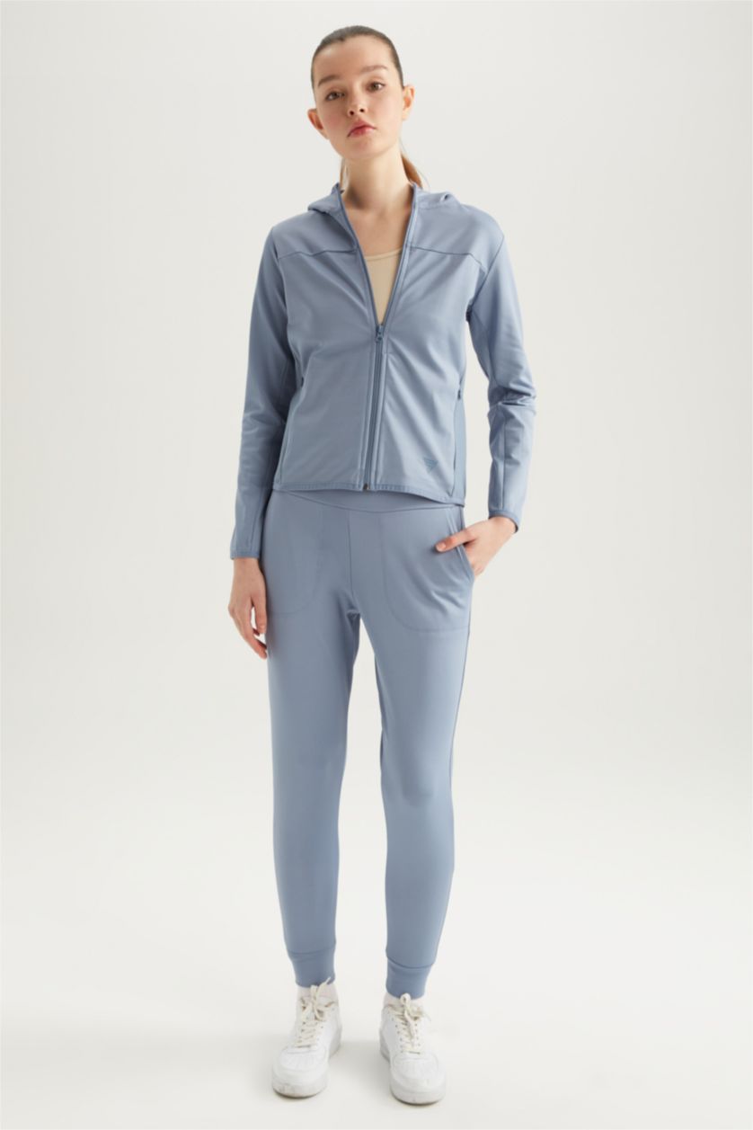 FEMME Bleu Pantalon Scaphandre Autonome DeFactoFit Ourlet étroit