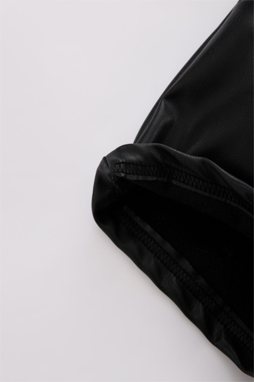 BÉBÉ FILLE Noir Short PU Paperbag 2