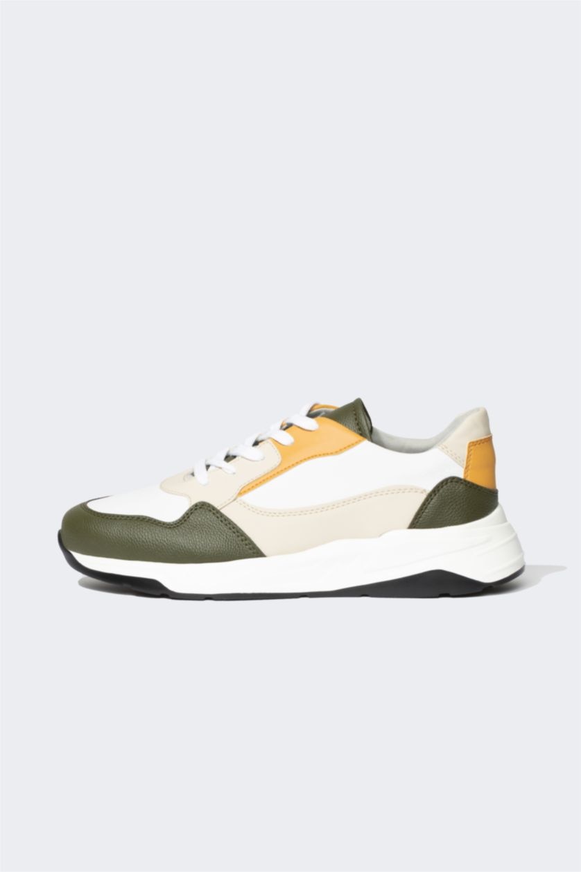 HOMME Blanc Baskets PU