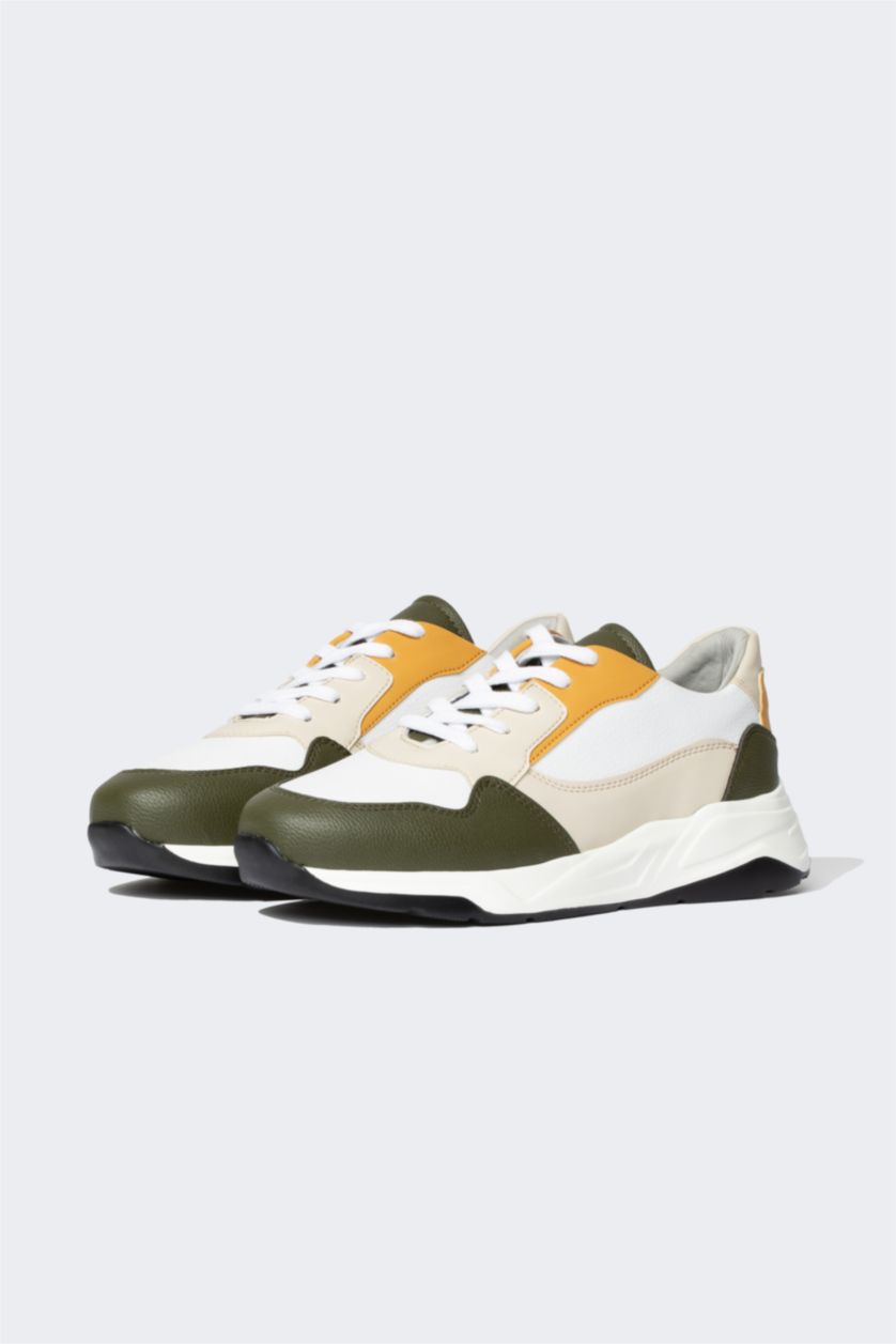 HOMME Blanc Baskets PU