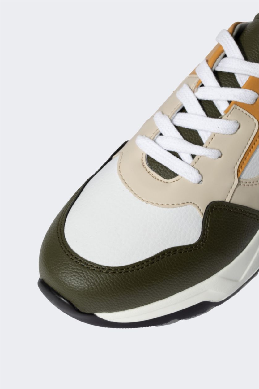 HOMME Blanc Baskets PU