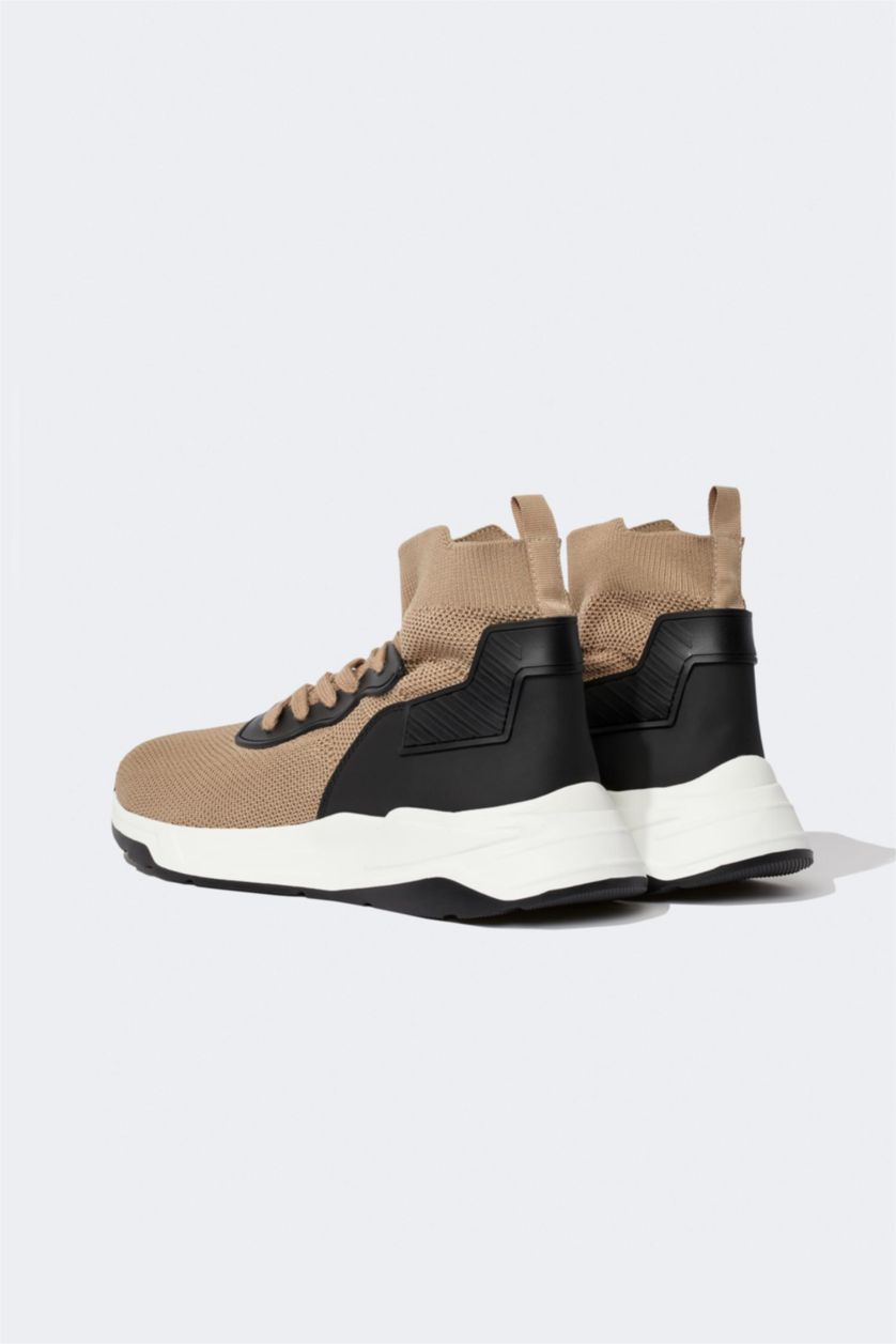 Мужчины Бежевый Кроссовки на шнуровке на толстой подошве для мужчин