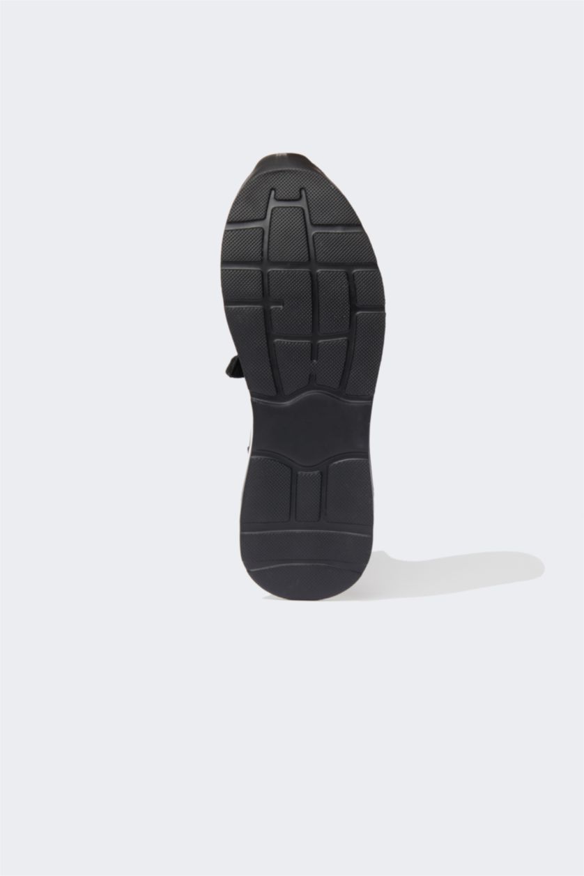 Erkek Siyah Erkek Kalın Taban Bağcıklı Sneaker