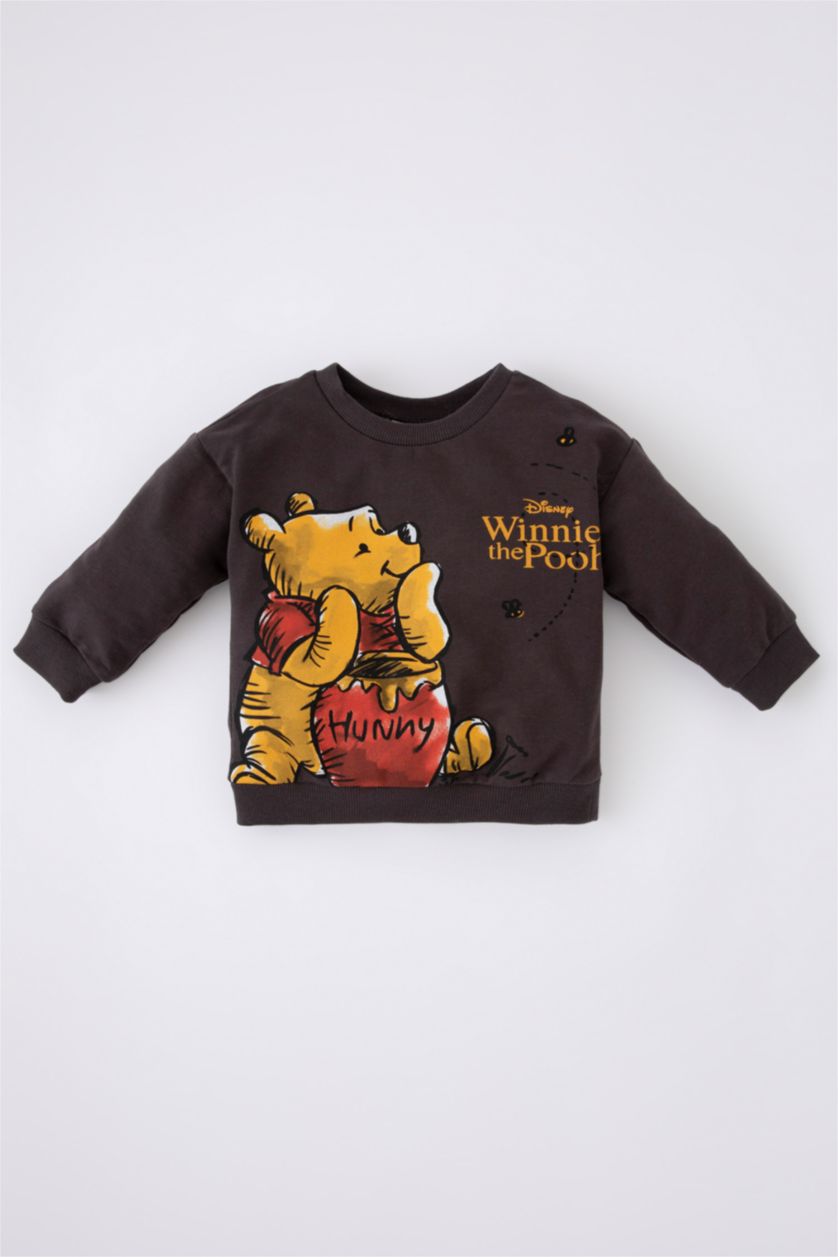 Erkek Bebek Koyu Gri Erkek Bebek Disney Winnie The Pooh Sweatshirt