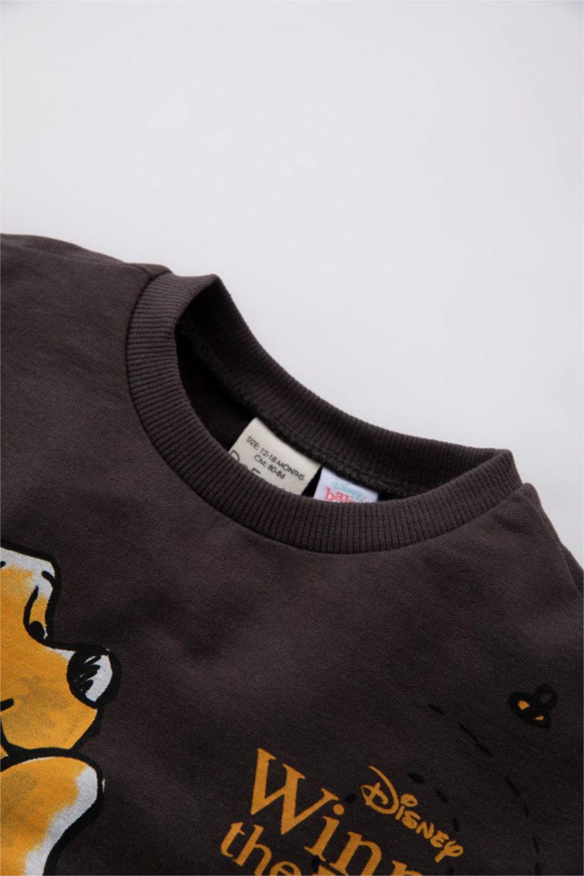 Erkek Bebek Koyu Gri Erkek Bebek Disney Winnie The Pooh Sweatshirt