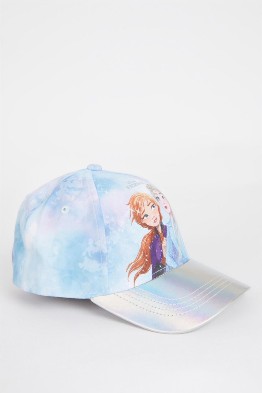 بنات أزرق قبعة مطبوعة