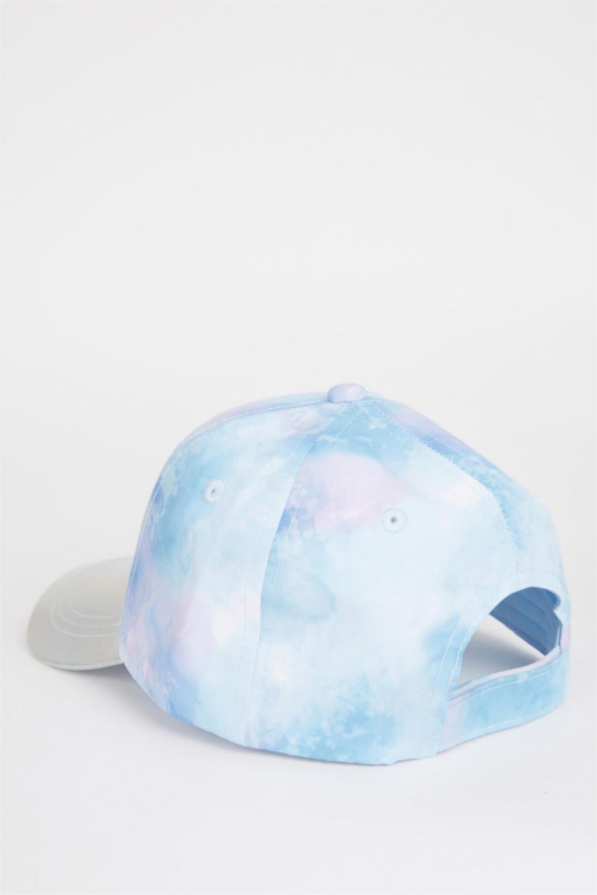بنات أزرق قبعة مطبوعة