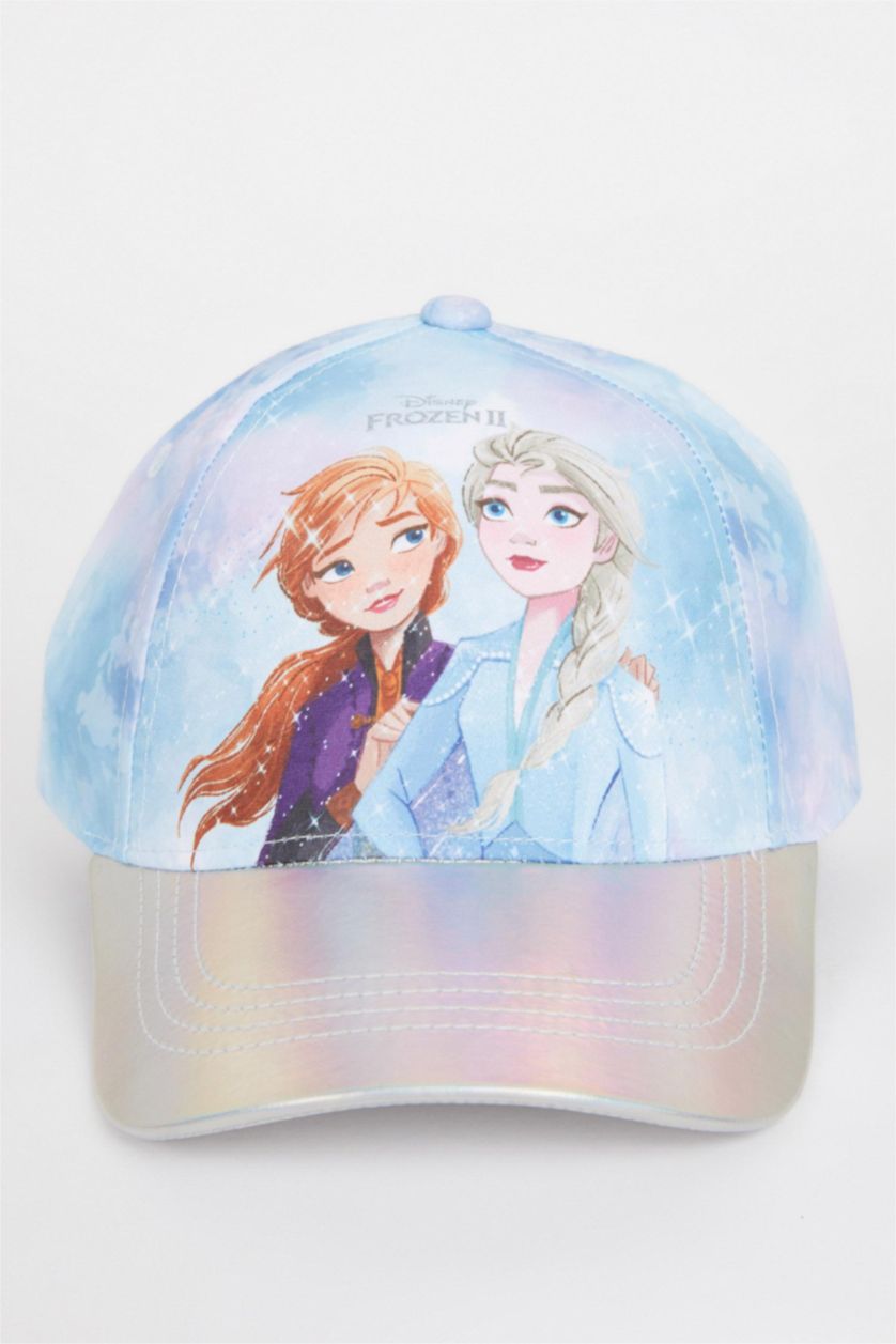 بنات أزرق قبعة مطبوعة