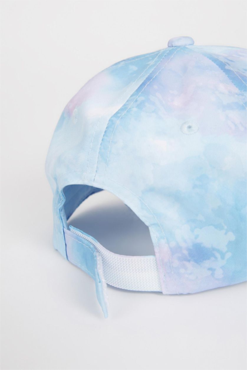 بنات أزرق قبعة مطبوعة