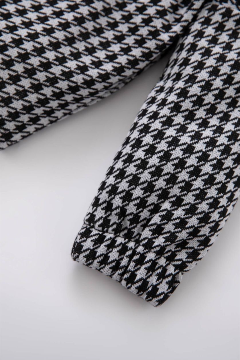 Малыши мальчики Черный Свитшот стандартного кроя в клетку для мальчиков