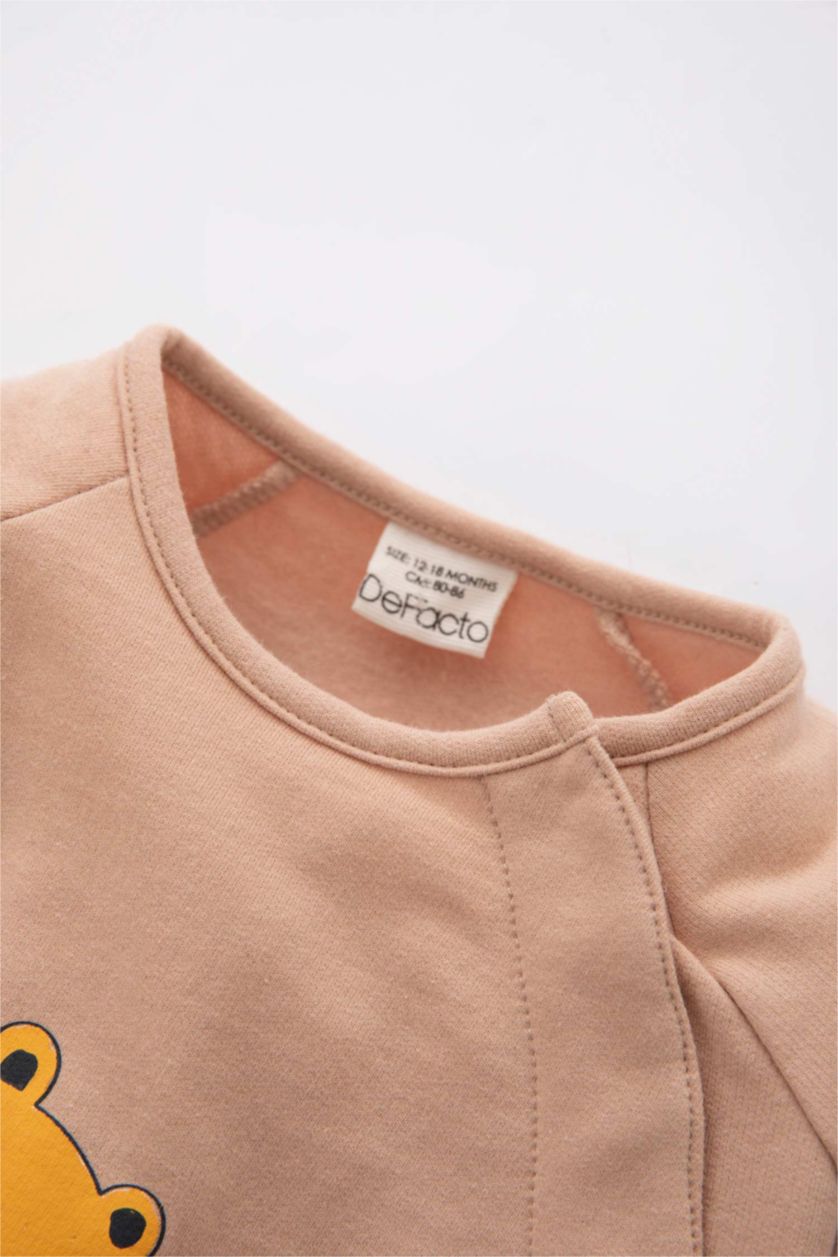 BABY GIRL Beige Baby Girl Printed Sweatshirt Fabric 2-Pack Set