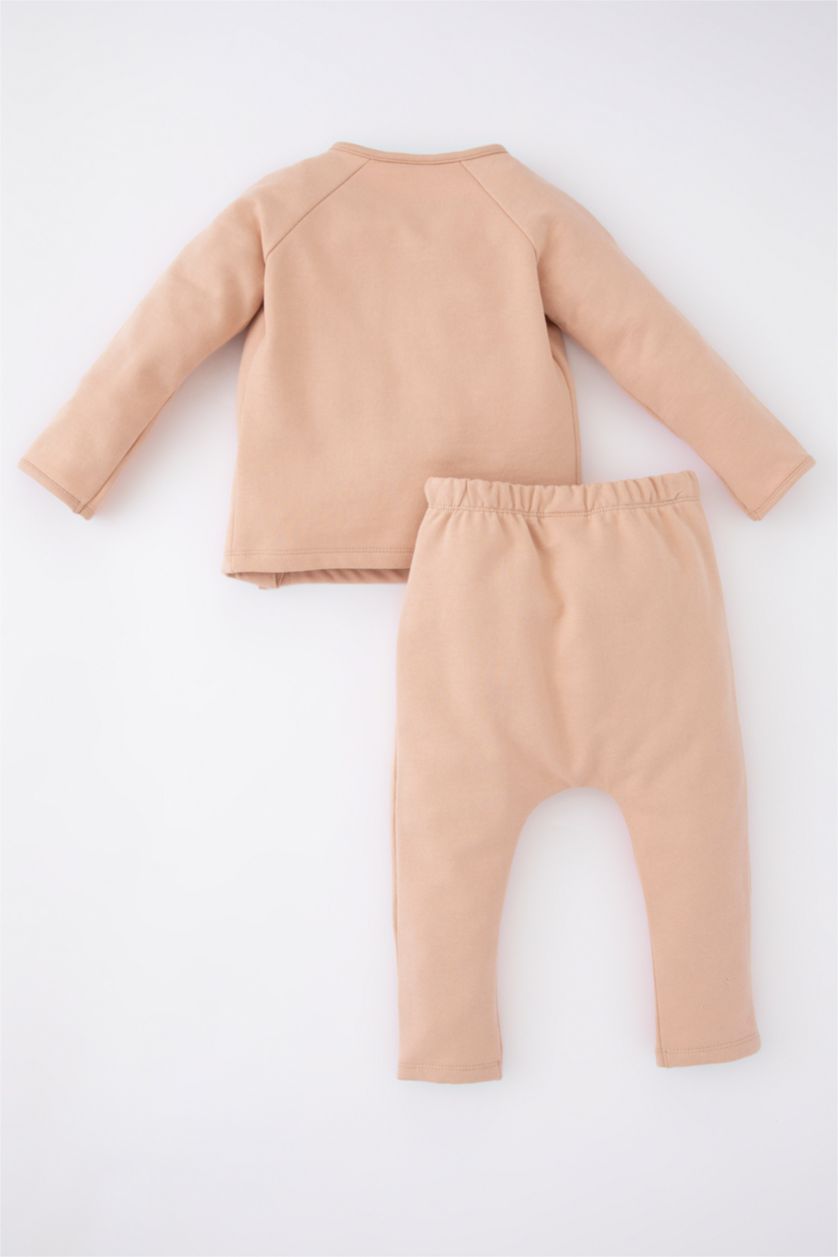 BABY GIRL Beige Baby Girl Printed Sweatshirt Fabric 2-Pack Set