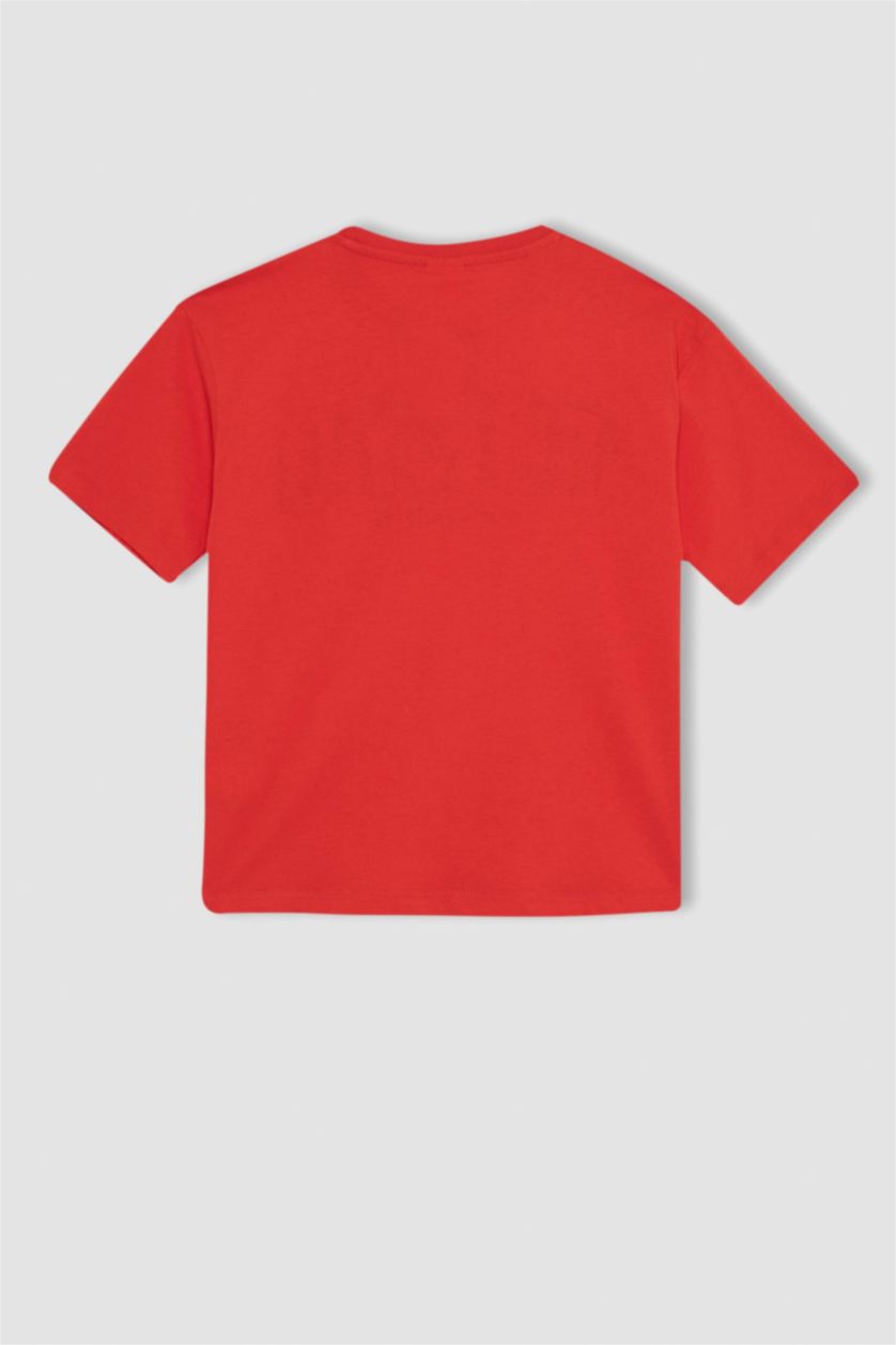 BOYS & TEENS Coral Relax Fit Printed Short Sleeve T-Shirt