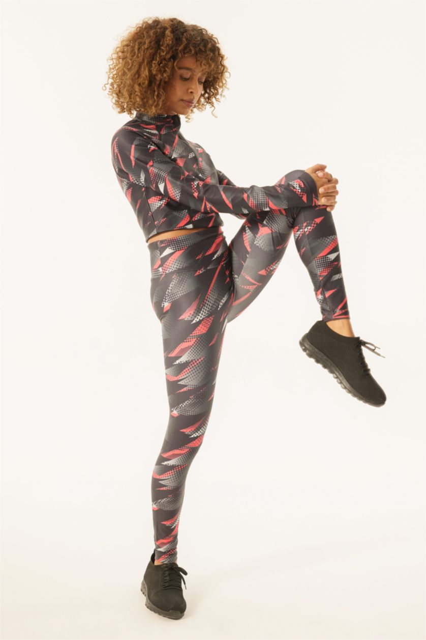 نساء أسود ستريج رياضي من قماش سكوبا