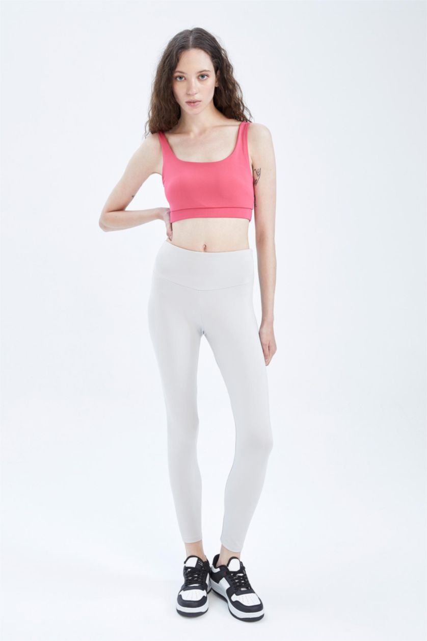 WOMAN Pink DeFactoFit Crew Neck Sports Bra