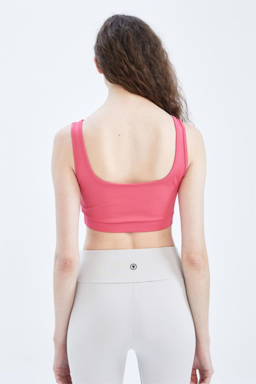 WOMAN Pink DeFactoFit Crew Neck Sports Bra