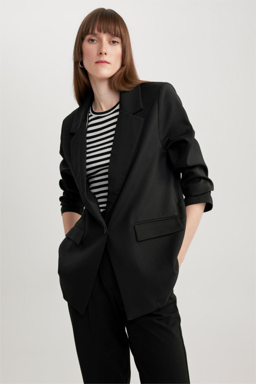 WOMAN Black Loose Fit Blazer