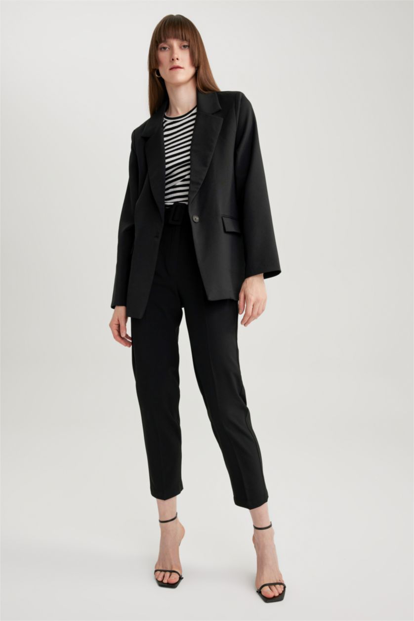 WOMAN Black Loose Fit Blazer