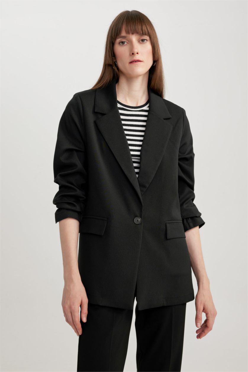 WOMAN Black Loose Fit Blazer