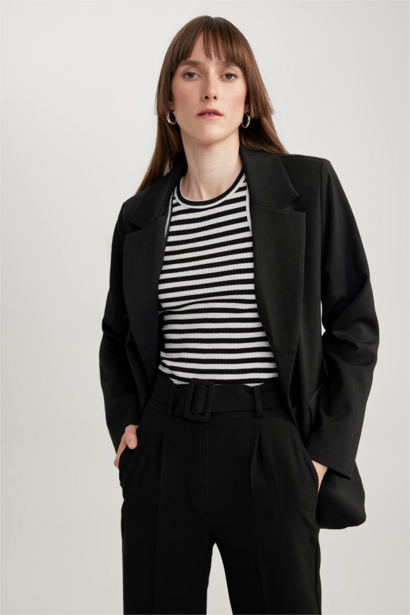 WOMAN Black Loose Fit Blazer