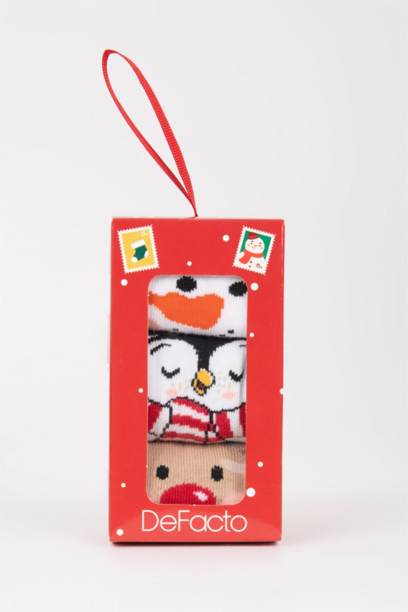 FILLES Karma Lot de 3 paires de Chaussettes Longues de Noël en Coton pour Fille