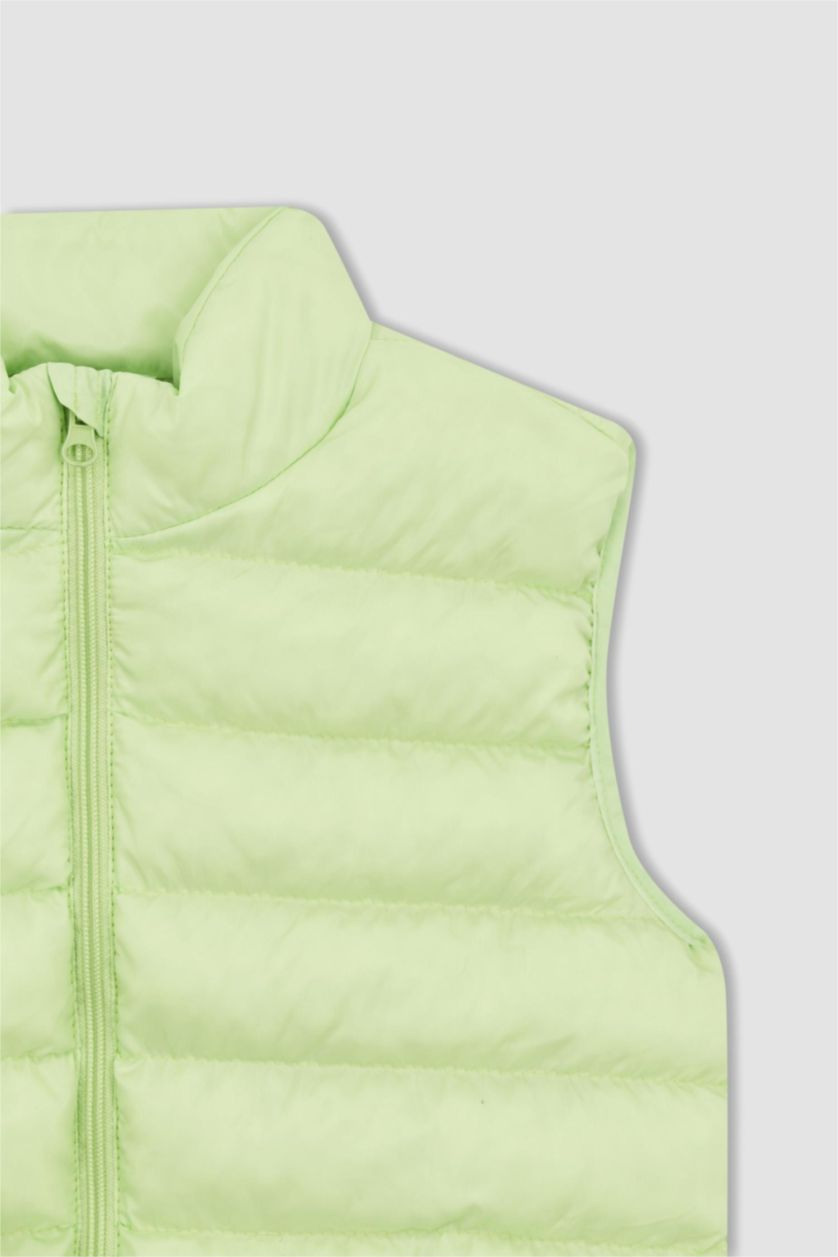 FILLES Vert Clair Gilet Gonflable À Col Montant Pour Fille