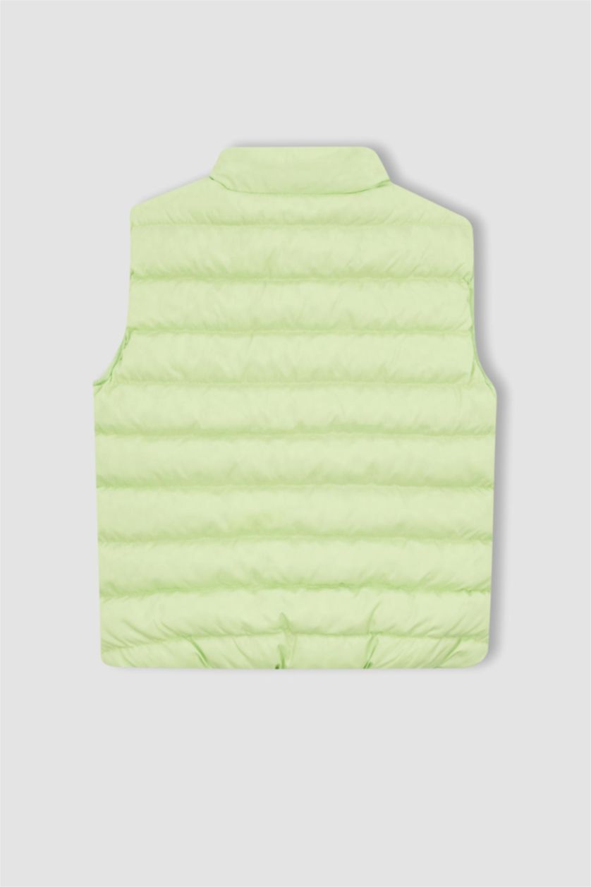 FILLES Vert Clair Gilet Gonflable À Col Montant Pour Fille