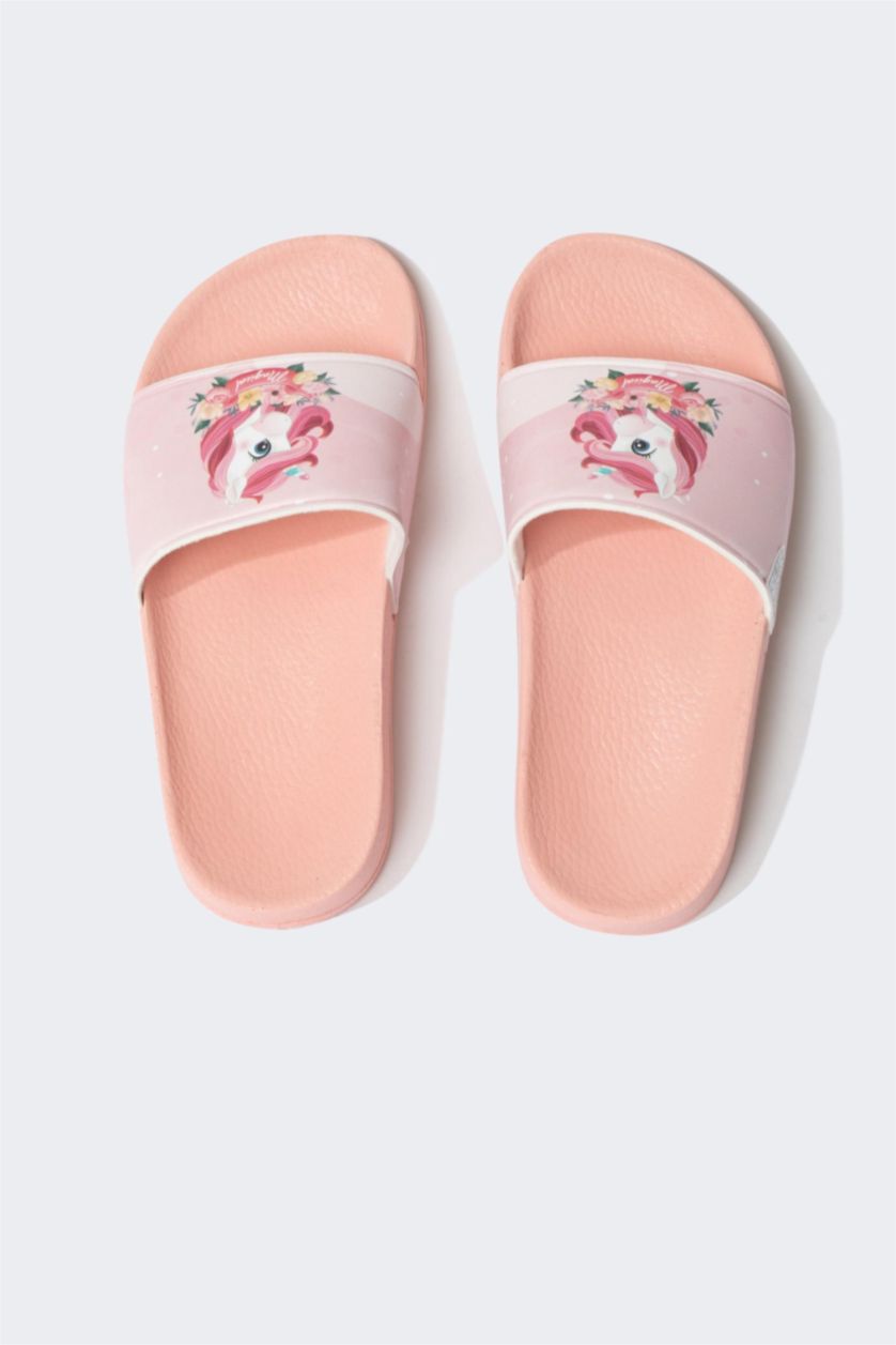 FILLES Rose Sandales à Semelle Plate Bande unique pour Fille