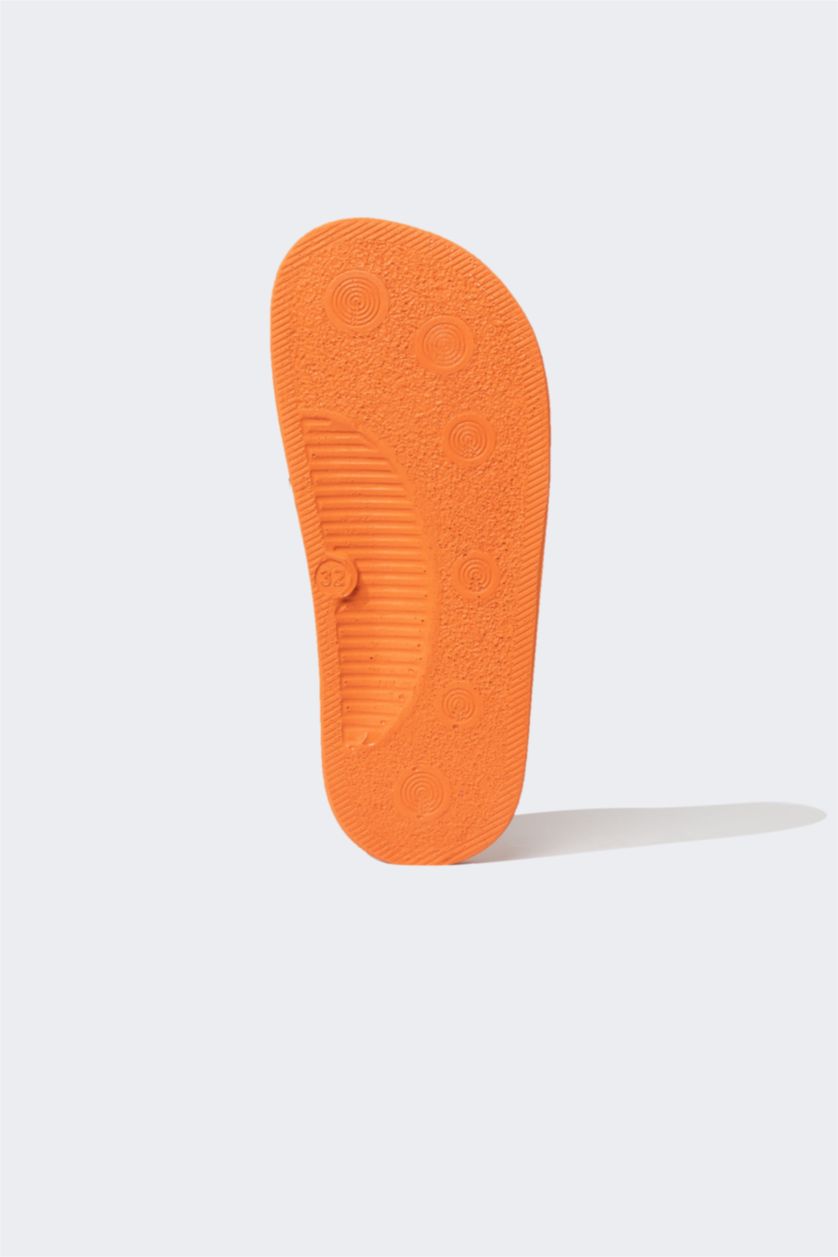 GARÇONS Orange Sandales à Semelle Plate Bande unique Snoopy pour Garçon