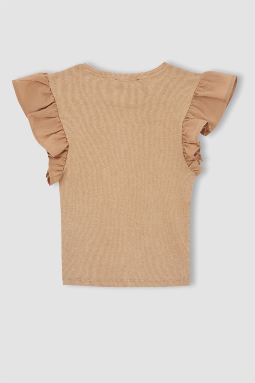 WOMAN Beige Coool Fitted Ribbed Camisole Singlet