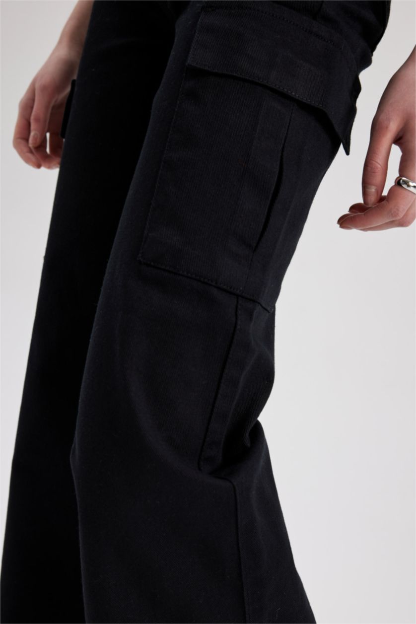 FEMME Noir Coool Pantalon en gabardine