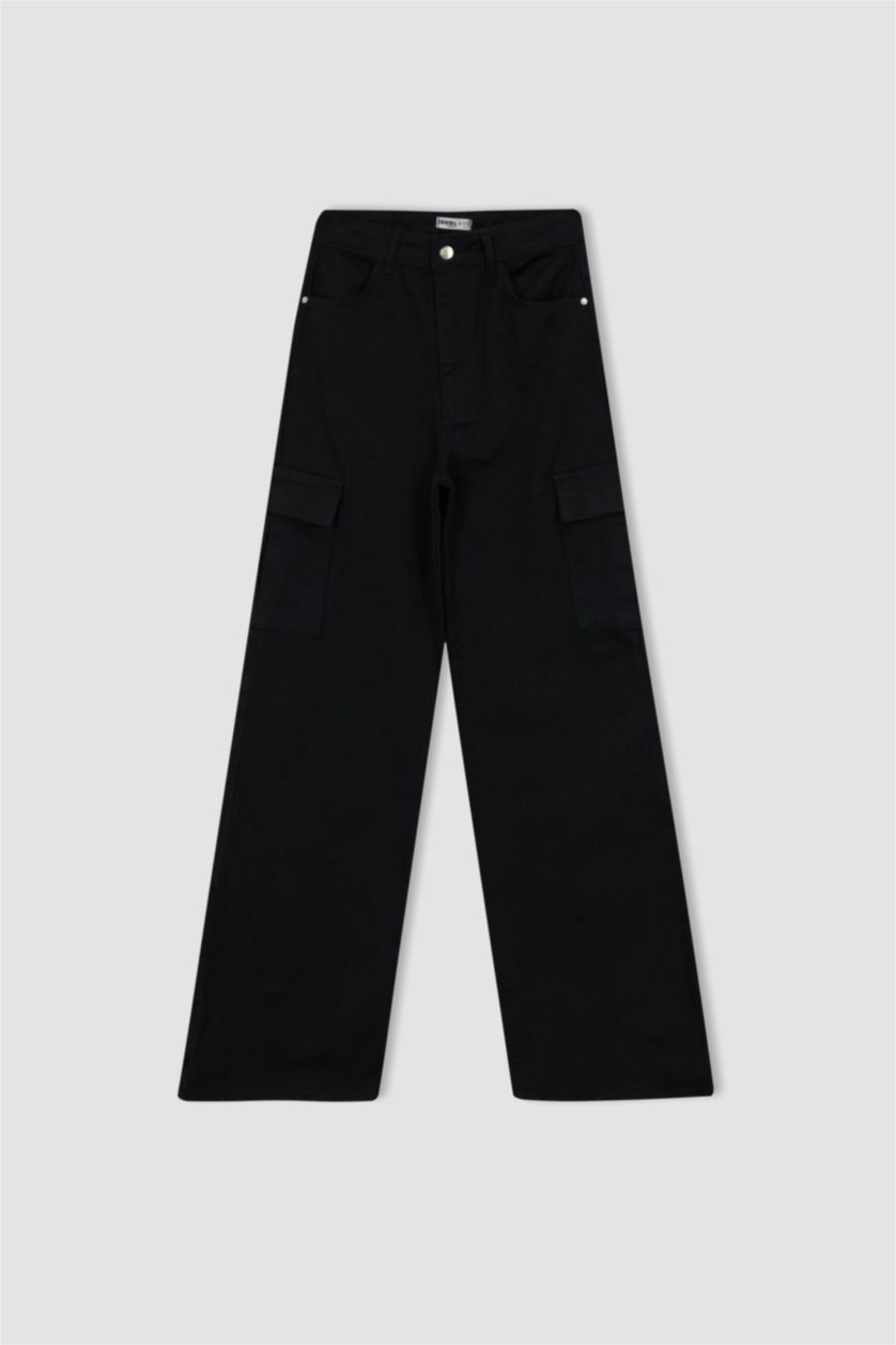 FEMME Noir Coool Pantalon en gabardine