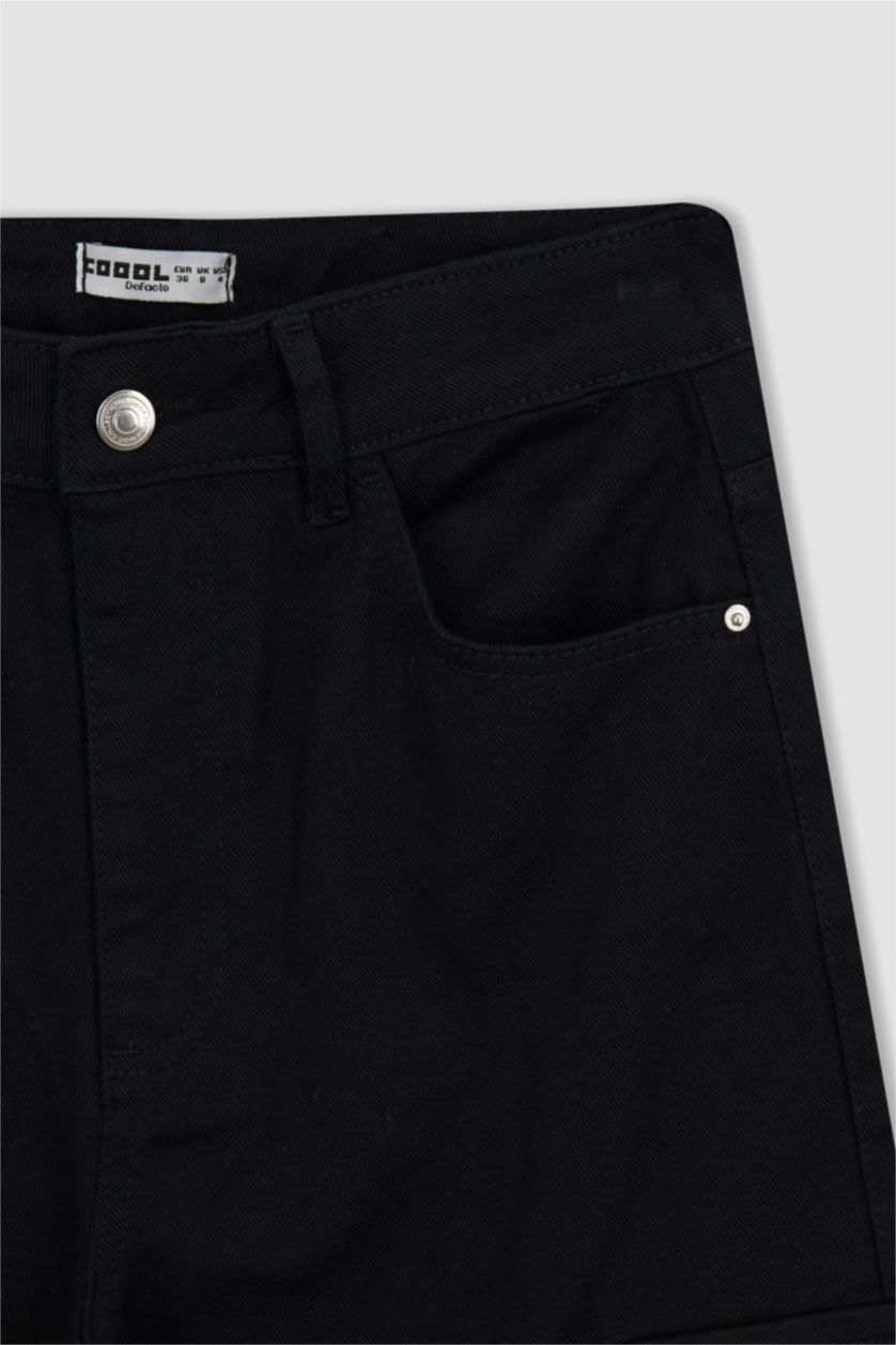 FEMME Noir Coool Pantalon en gabardine