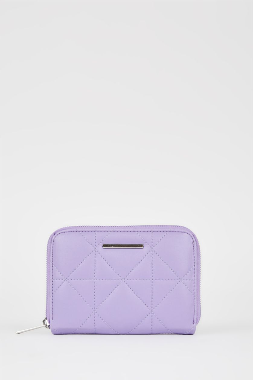 نساء أرجواني فاتح محفظة جلد صناعي