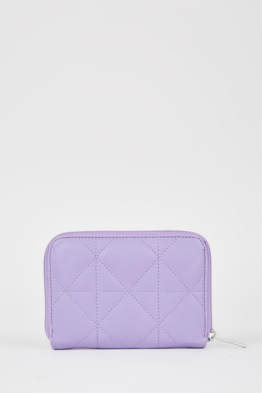 نساء أرجواني فاتح محفظة جلد صناعي