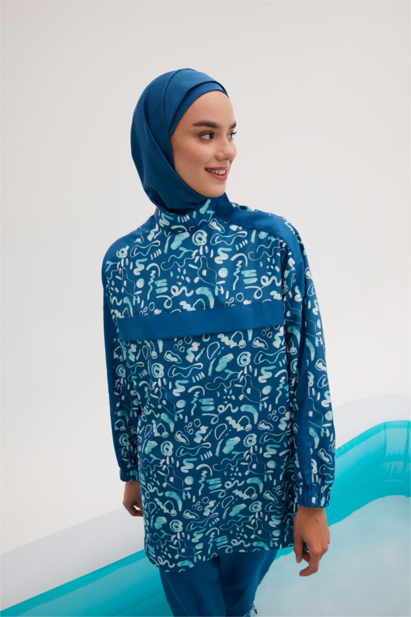 Kadın Koyu Mavi Burkini