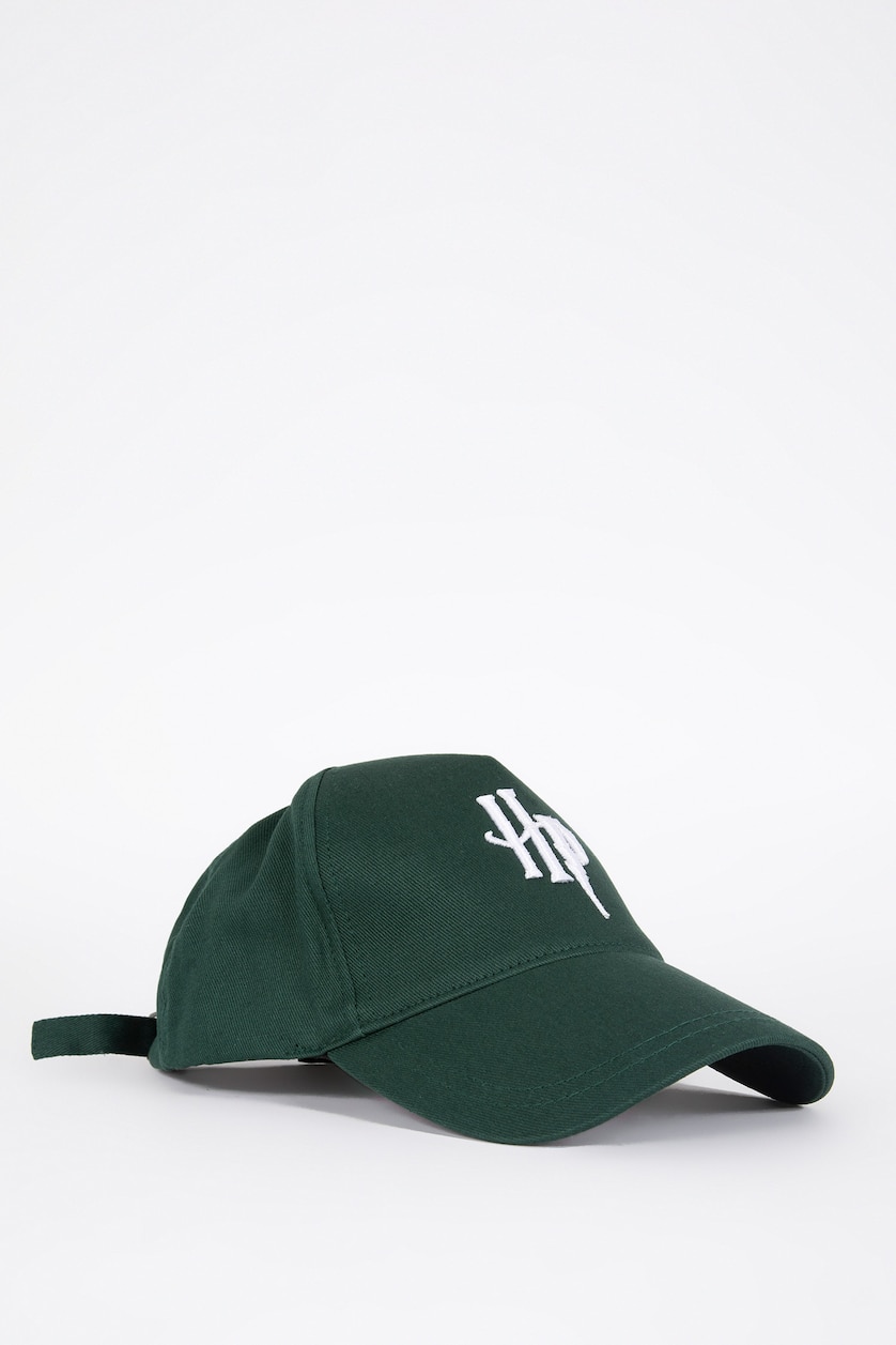 Women Green Women Harry Potter Embroidered Cotton Cap Hat