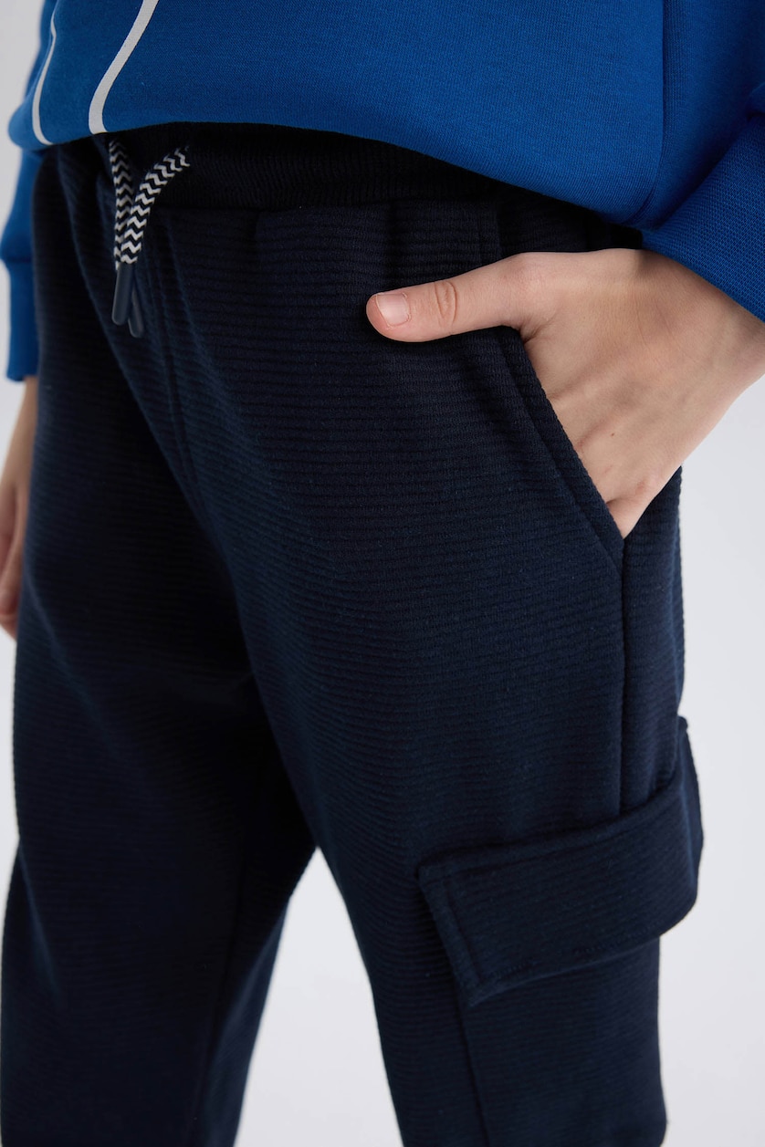 Erkek Çocuk - Genç Erkek Lacivert Kargo Cepli Jogger Eşofman Altı Erkek Çocuk