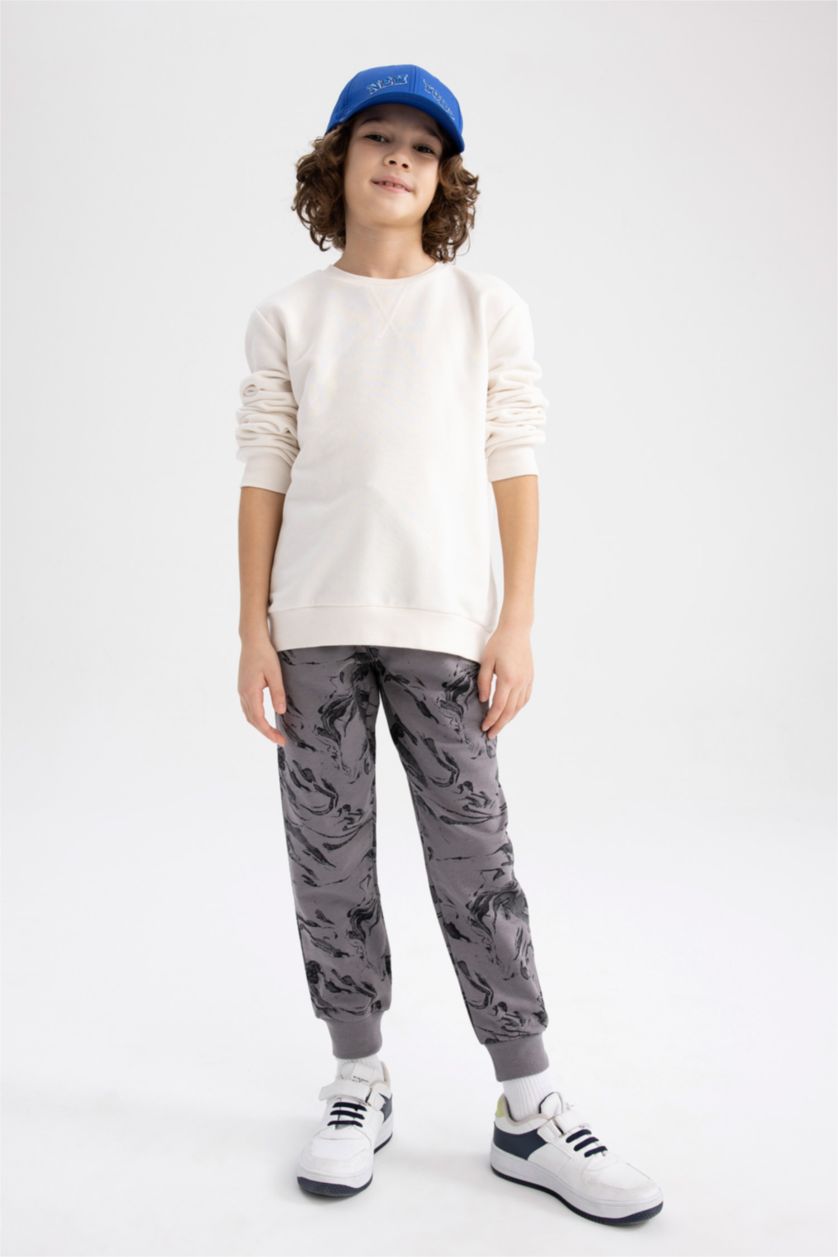 BOYS & TEENS Grey Boys Camouflage Patterned Jogger Sweatpants