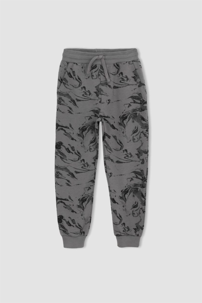 BOYS & TEENS Grey Boys Camouflage Patterned Jogger Sweatpants