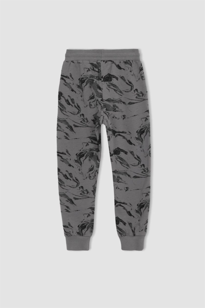 BOYS & TEENS Grey Boys Camouflage Patterned Jogger Sweatpants