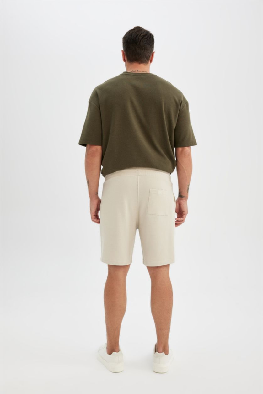 MAN Beige Slim Fit Shorts