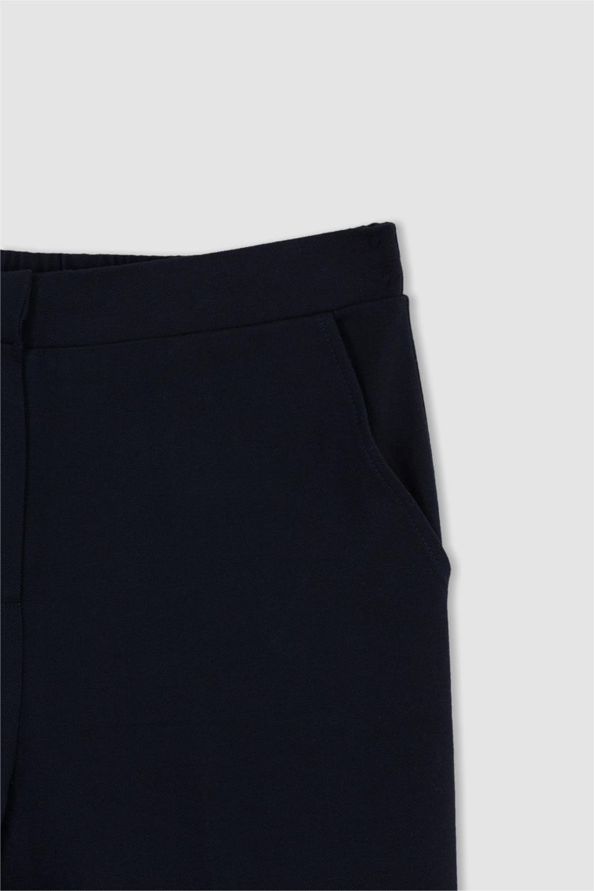 FEMME Marin Pantalon Coupe carotte Ourlet régulier